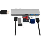 Çift Type-C USB 3.0 HDMI Kart Okuyucu Çevirici Macbook Çoklayıcı